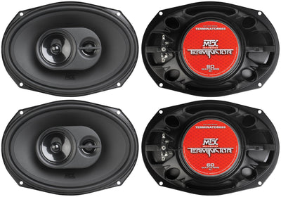 4) New MTX TERMINATOR693 6x9" 240W 2 Way Coaxial Car Audio Speakers Stereo Black