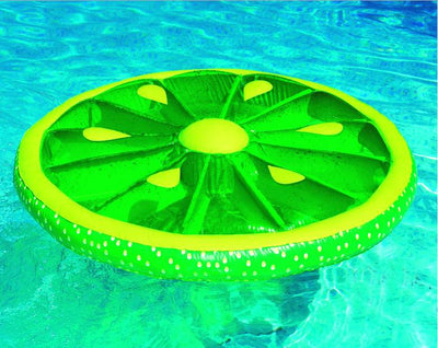Swimline 9054 Pool Fruit Slice Fun Lime Lemon Orange Raft w/ 110 Volt Air Pump - VMInnovations