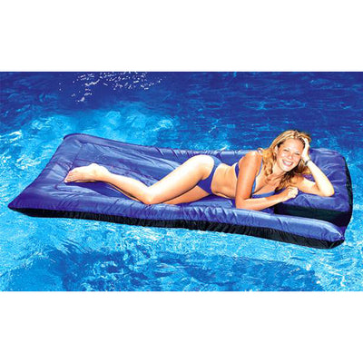 New Swimline 9057 Pool Inflatable Fabric Covered Mattress w/ 110 Volt Air Pump - VMInnovations