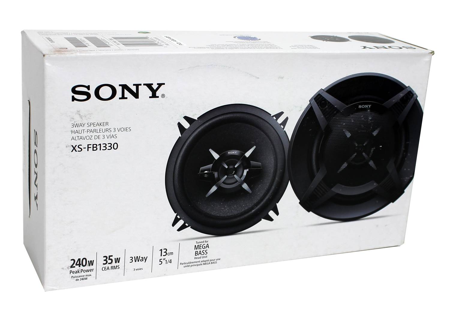 Sony XS-FB1330 5.25" 240 Watt Car Audio Stereo Speakers, Pair (Open Box)