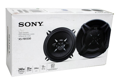 Sony XS-FB1330 5.25" 240 Watt Car Audio Stereo Speakers, Pair (Open Box)