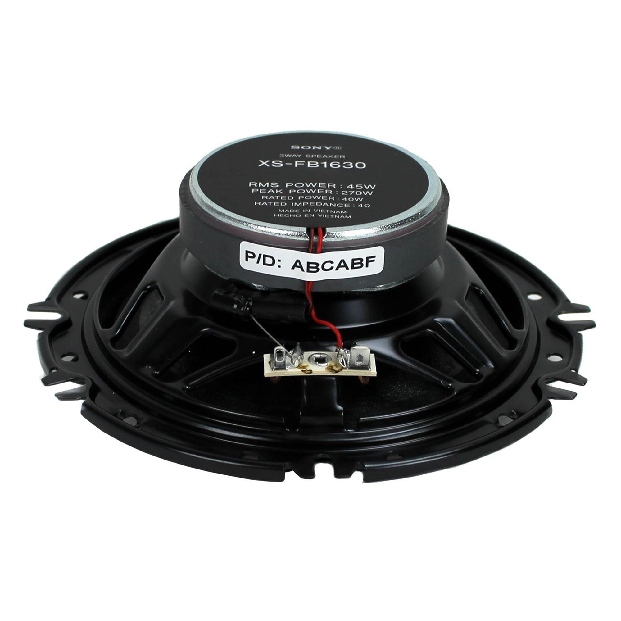Sony XSFB1630 6.5" 270 Watt 3-Way Car Audio Speakers, Pair (Open Box) - VMInnovations