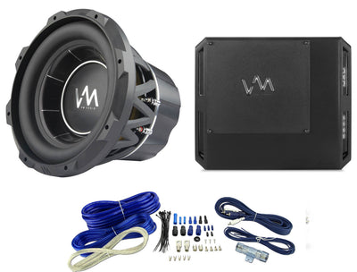 VM Audio ECW120 12" Encore Comp Sub + ECD1500.1 Class D Amplifier + Wiring Kit