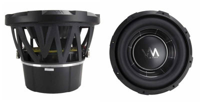 4) VM Audio ECW120 DVC Competition Subwoofer Package + ECD5400.1 Class D Amp