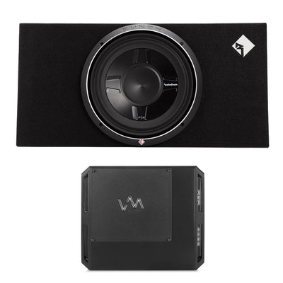 Rockford Fosgate P3S-1X12 12" 800W Shallow Subwoofer Enclosure Sub + Class D Amp