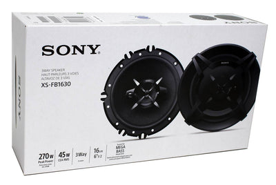 Sony XS-FB1630 6.5" 540 Watt 3-Way Car Audio Speakers Stereo XSFB1630 - VMInnovations