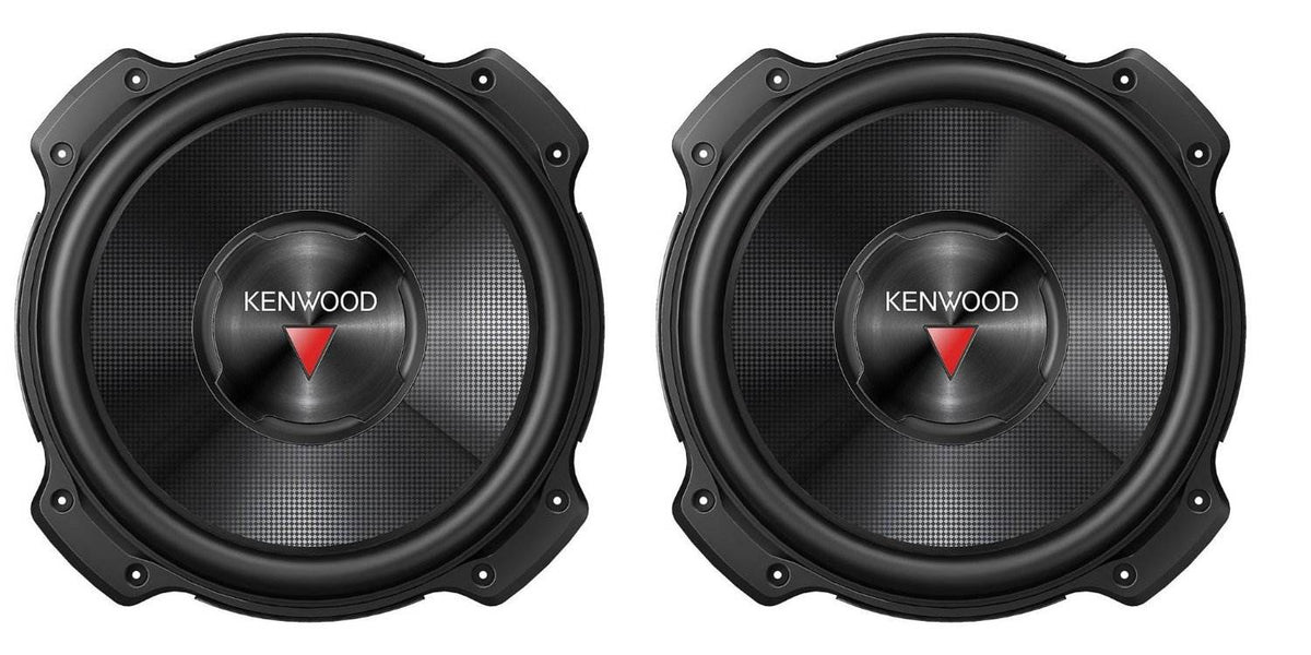 2) NEW Kenwood KFC-W3016PS 12" 4000W Car  Subwoofers 4 Ohm + Mono Class D Amp