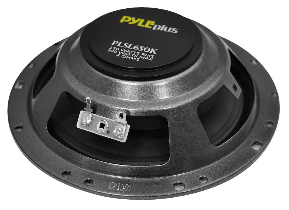 New Pyle PLSL650K 6.5" 300W Slim Mount 2-Way Stereo Component Speaker System