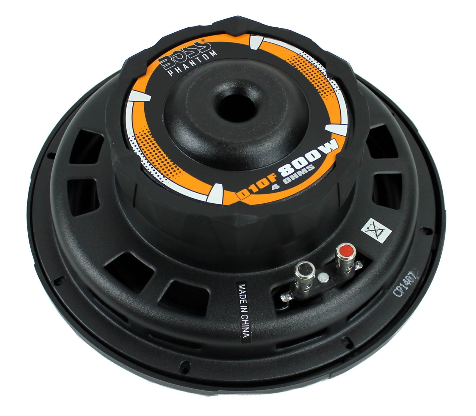 2) Boss D10F 10" 1600W Shallow Car Audio Subwoofers + 2) 10" Single Sealed Boxes
