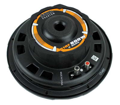 2) Boss D10F 10" 1600W Shallow Car Audio Subwoofers + 2) 10" Single Sealed Boxes