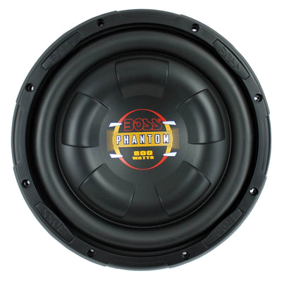 2) Boss D10F 10" 1600W Shallow Car Audio Subwoofers + 2) 10" Single Sealed Boxes