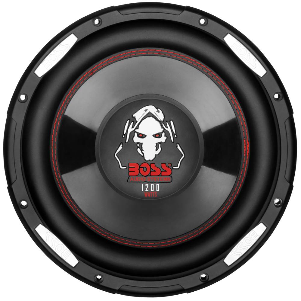 2) Boss P100F 10" 2400W Car Shallow/Slim Subwoofer + 2) 10" Single Sealed Boxes