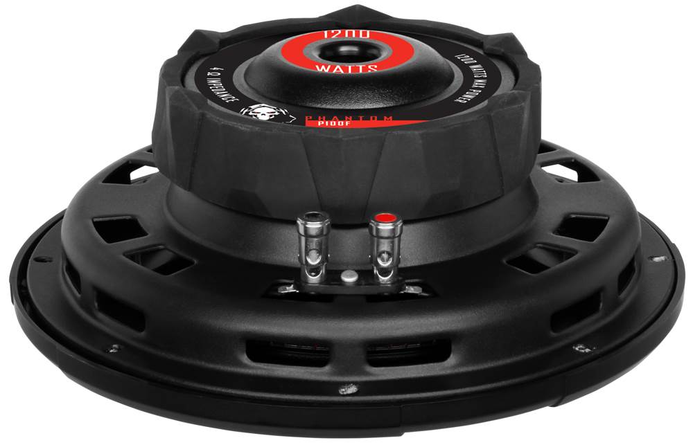2) Boss P100F 10" 2400W Car Shallow/Slim Subwoofer + 2) 10" Single Sealed Boxes