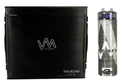 NEW VM Audio SRA1500.1 1500W Monoblock Amp Car Amplifier + Remote + Capacitor