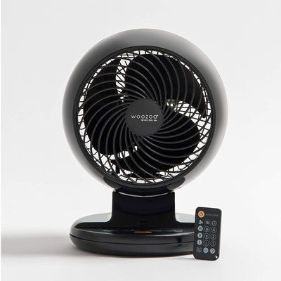 IRIS USA Remote Controlled Desktop Portable Compact Small Oscillating Fan, Black