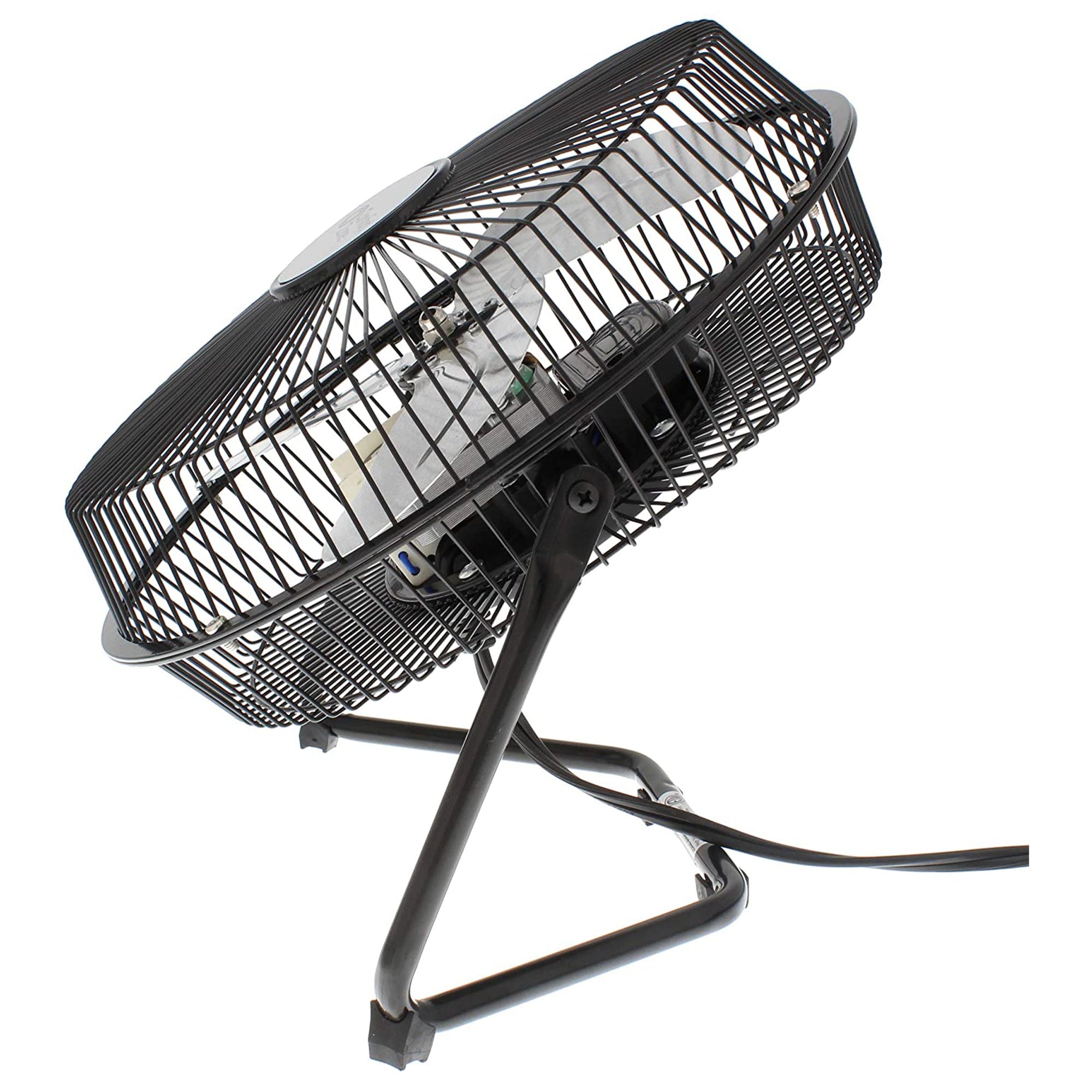 Comfort Zone 9 Inch 3 Speed Portable Air Cooling Floor Fan, Black (Open Box)
