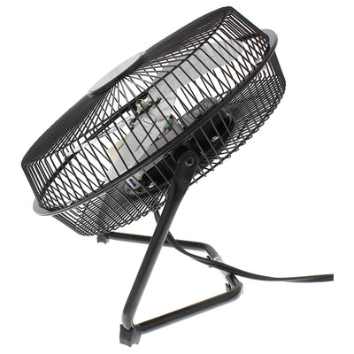 Comfort Zone 9 Inch 3 Speed Portable Air Cooling Floor Fan, Black (Open Box)