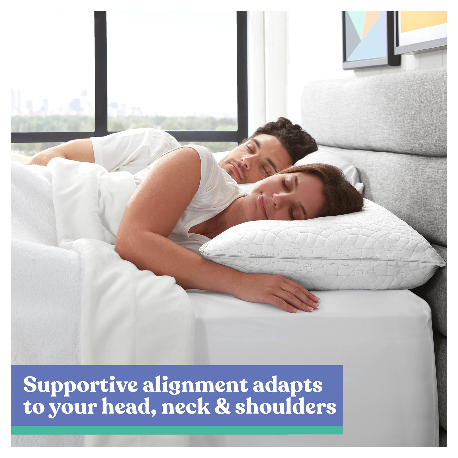 Early Bird Sleep UR Way Memory Foam Pillow, Dual Side For Firm or Plush Comfort - VMInnovations