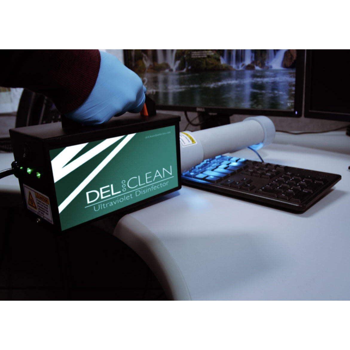 DEL Clean UV Disinfector 28" Germicidal UV Wand Light w/ Wand Stationary Stand - VMInnovations