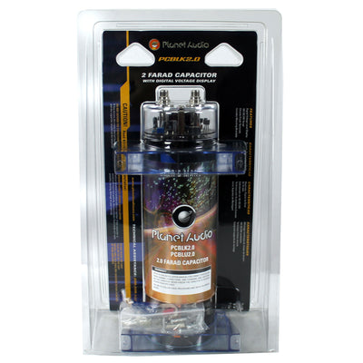 Planet Audio PCBLK2.0 2 Farad Car Digital Capacitor Audio Cap with LED (4 Pack)