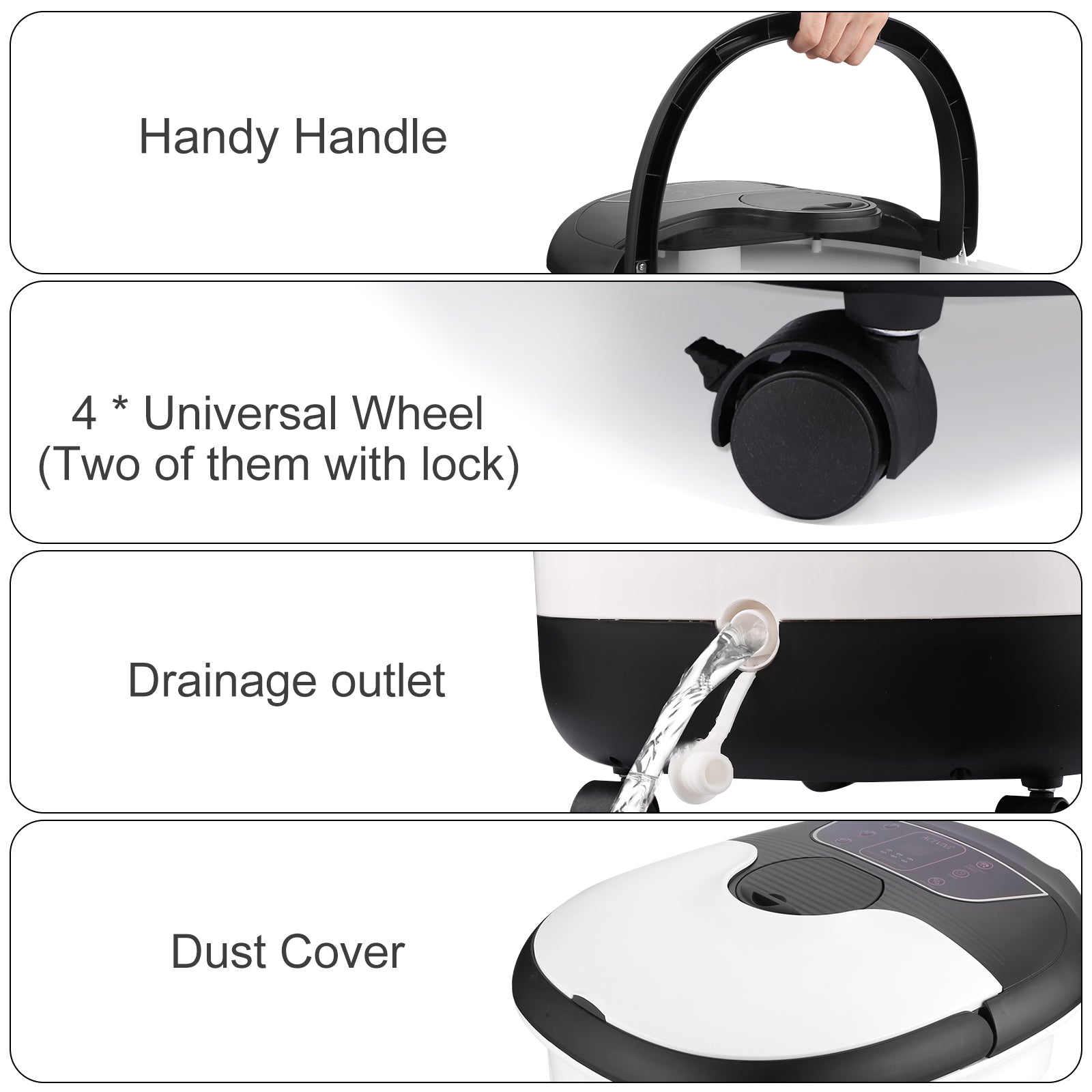 ACEVIVI Multi Mode Home Heated Massaging Foot Spa Bath with Maize Roller (Used) - VMInnovations