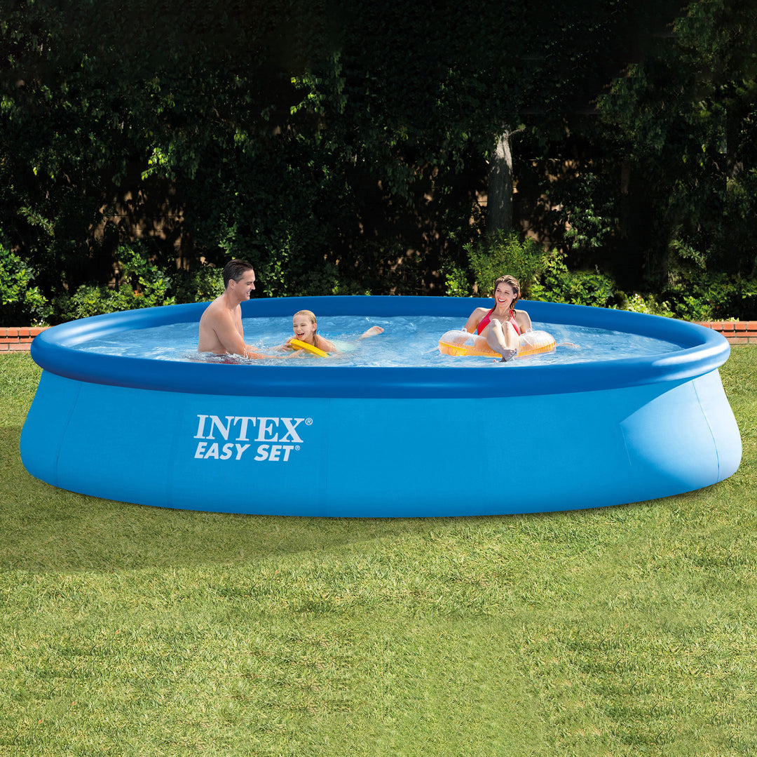 Intex 15’x33” Inflatable Swimming Pool w/ Filter Pump & 15’ Pool Cover (2 Pack)