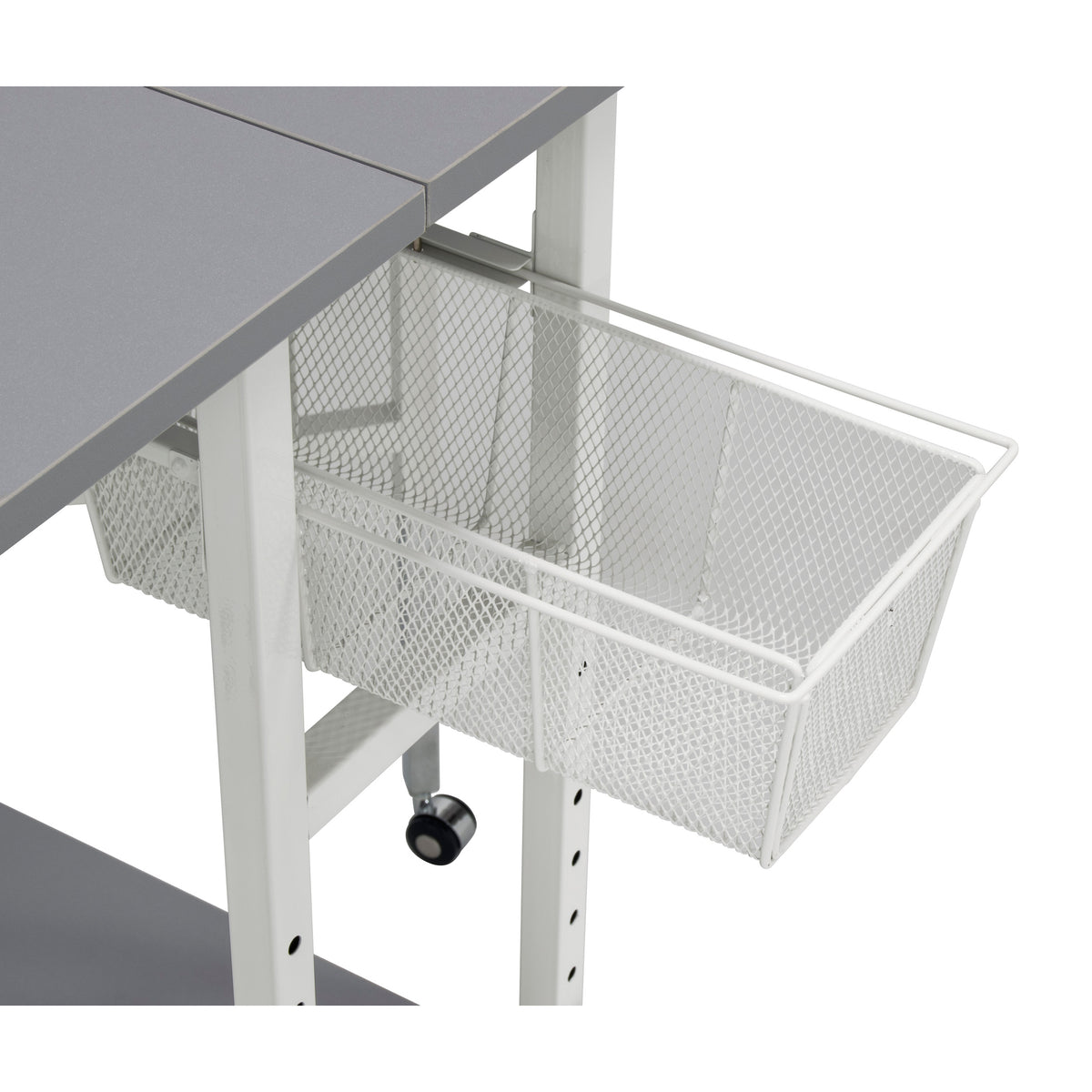 Spree 60" x 36" Adjustable Folding Multipurpose Craft Table with Metal Drawers