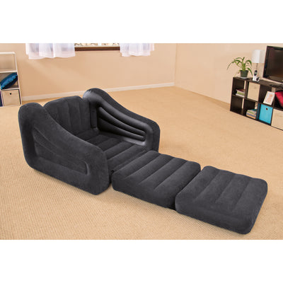 Intex Inflatable Air Mattress Pull-Out Chair & Intex 120-Volt Electric Air Pump