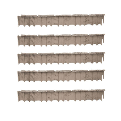 Suncast Quick Edge Resin Material 35 Inch Single Strip Lawn Edging (5 Pack)