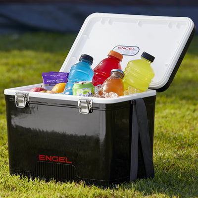 Engel 13 Quart 18 Can Odor Resistant Insulated Cooler Drybox, Black (Damaged)