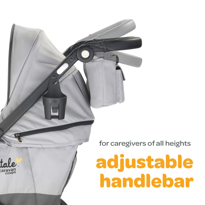 Larktale Coupe V2 Compact Stroller, Reclining 2-Seat Wagon, Gray/Black(Open Box)