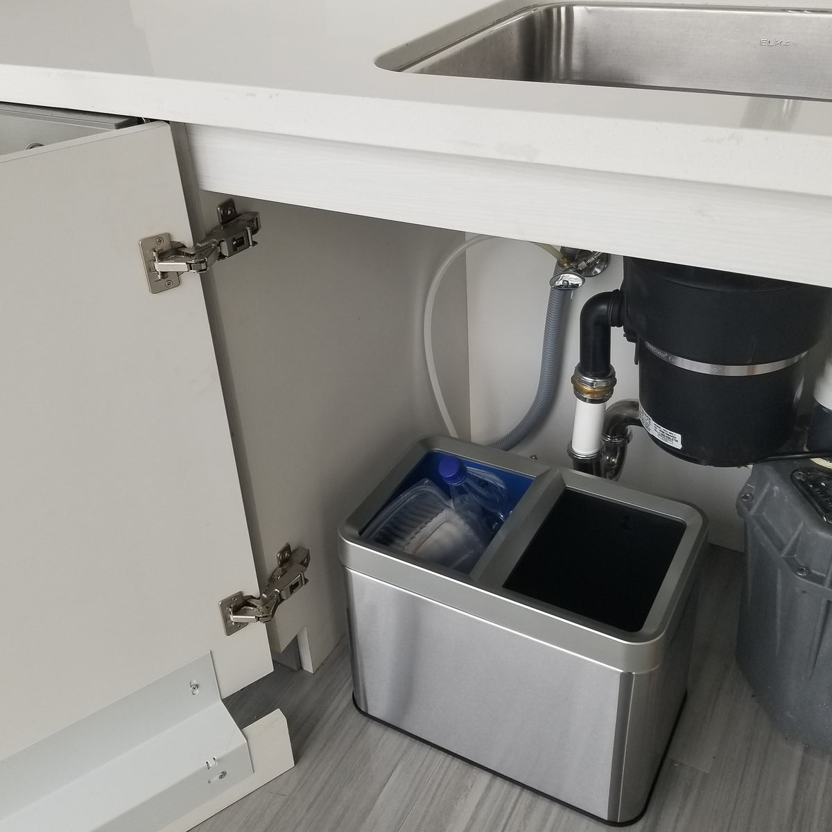 iTouchless 5.3 Gallon Dual Trash Can and Recycle Container (Open Box)