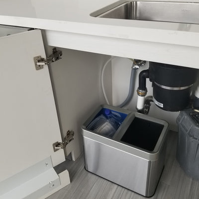 iTouchless 5.3 Gallon Dual Trash Can and Recycle Container (Open Box)