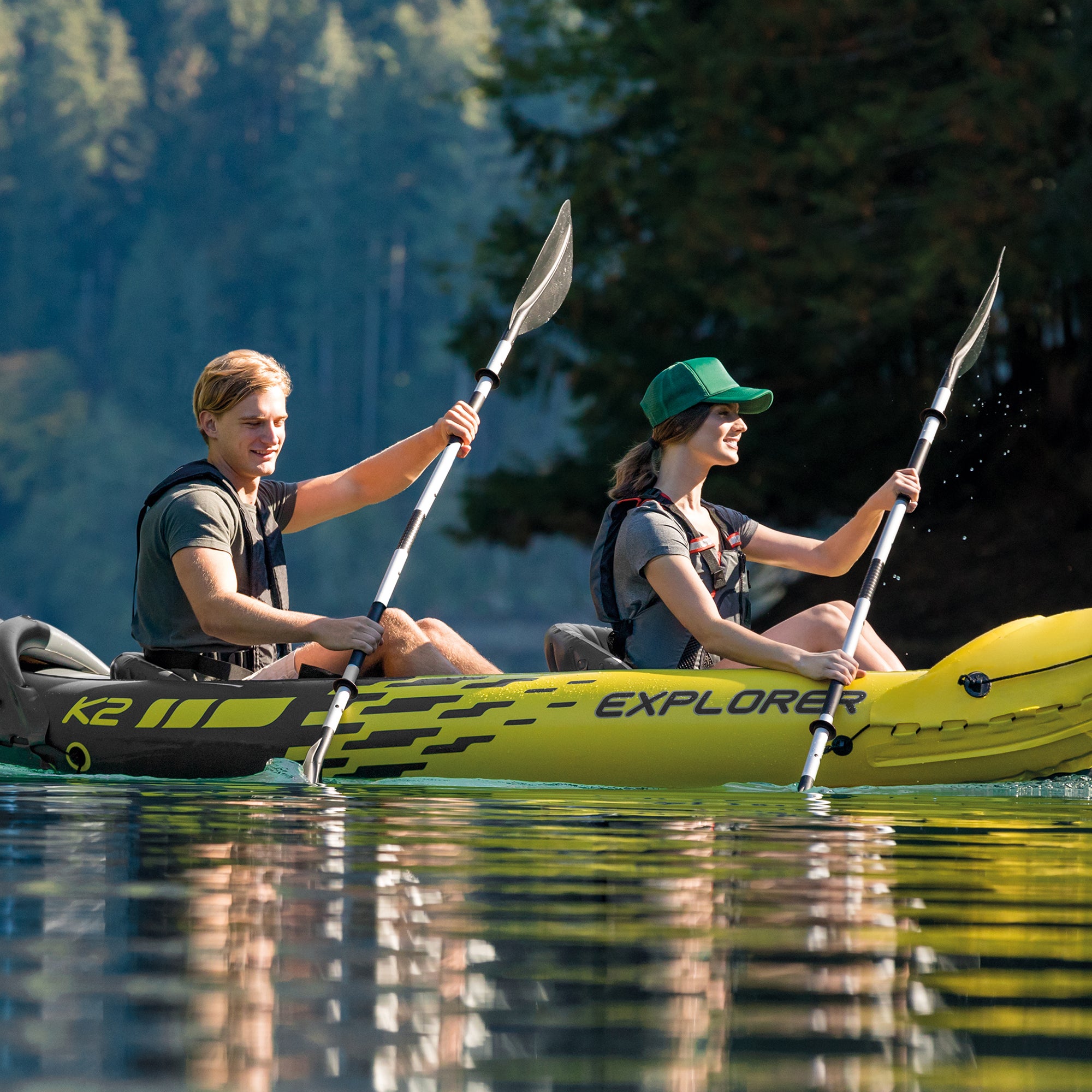 Intex 69629E 86" Lightweight Aluminum Double Oar Inflatable Kayak Paddle (Used) - VMInnovations