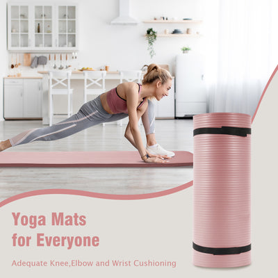 BalanceFrom Yoga Mat, 1-Inch Extra Thick Exercise Pilates Workout Mat (Open Box)