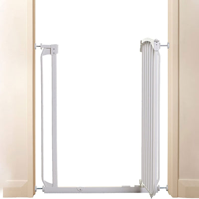 Bindaboo B1121 Zoe 28 to 32IN Extra Tall Auto-Close Baby Pet Safety Gate, White - VMInnovations