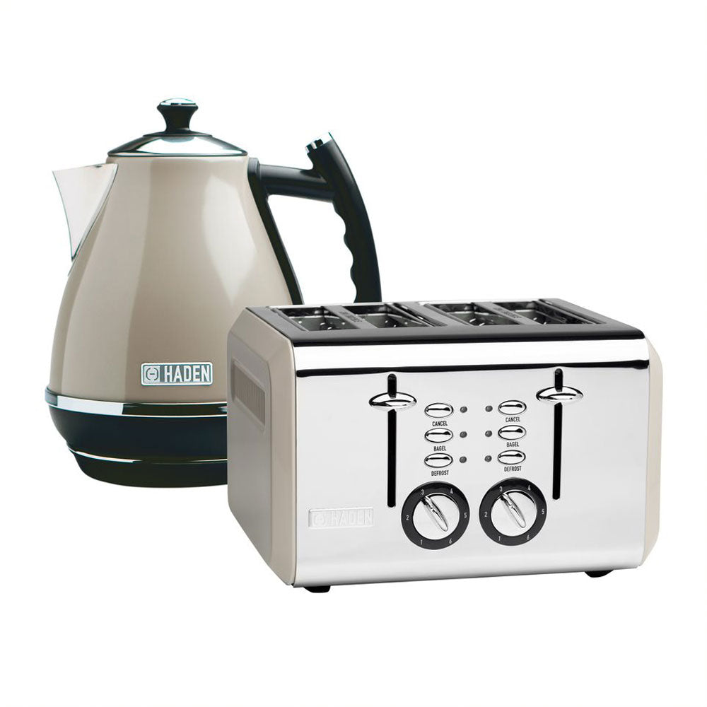 Haden Stainless Steel Retro Toaster & 1.7 Liter Stainless Steel Electric Kettle - VMInnovations