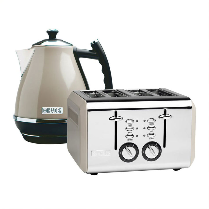 Haden Stainless Steel Retro Toaster & 1.7 Liter Stainless Steel Electric Kettle - VMInnovations