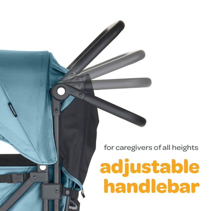 Larktale Caravan V3 Stroller, 2-Seater Kids Wagon, 207 lb Capacity, Seaford Blue