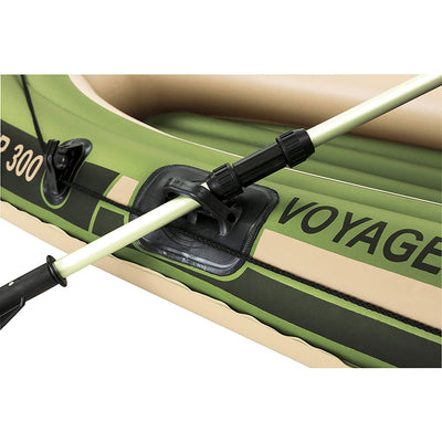 Bestway Hydro Force Voyager 300 Inflatable Raft And Aluminum Oars (Open Box)