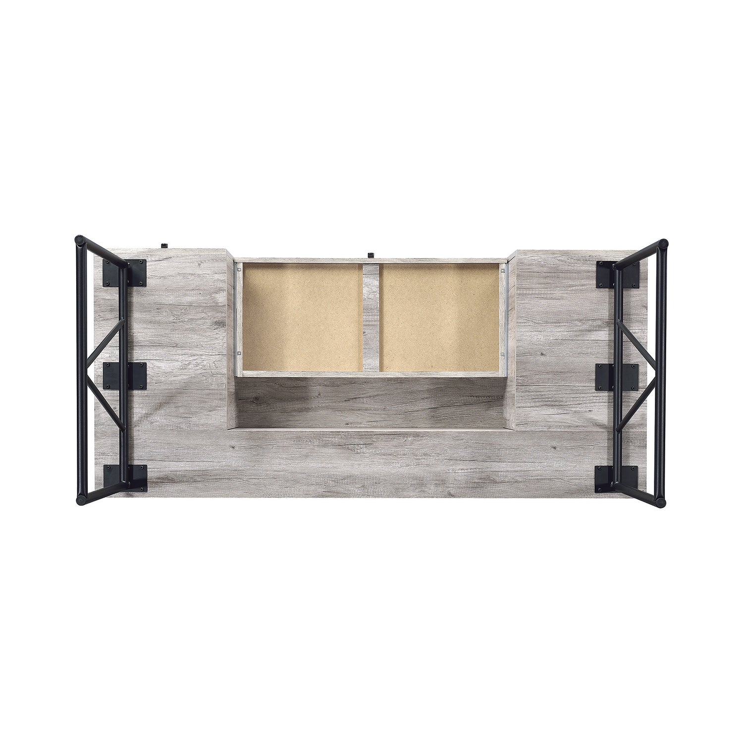 Coaster Home 4 Drawer Home Office Writing Desk, Grey Driftwood Finish (Open Box) - VMInnovations