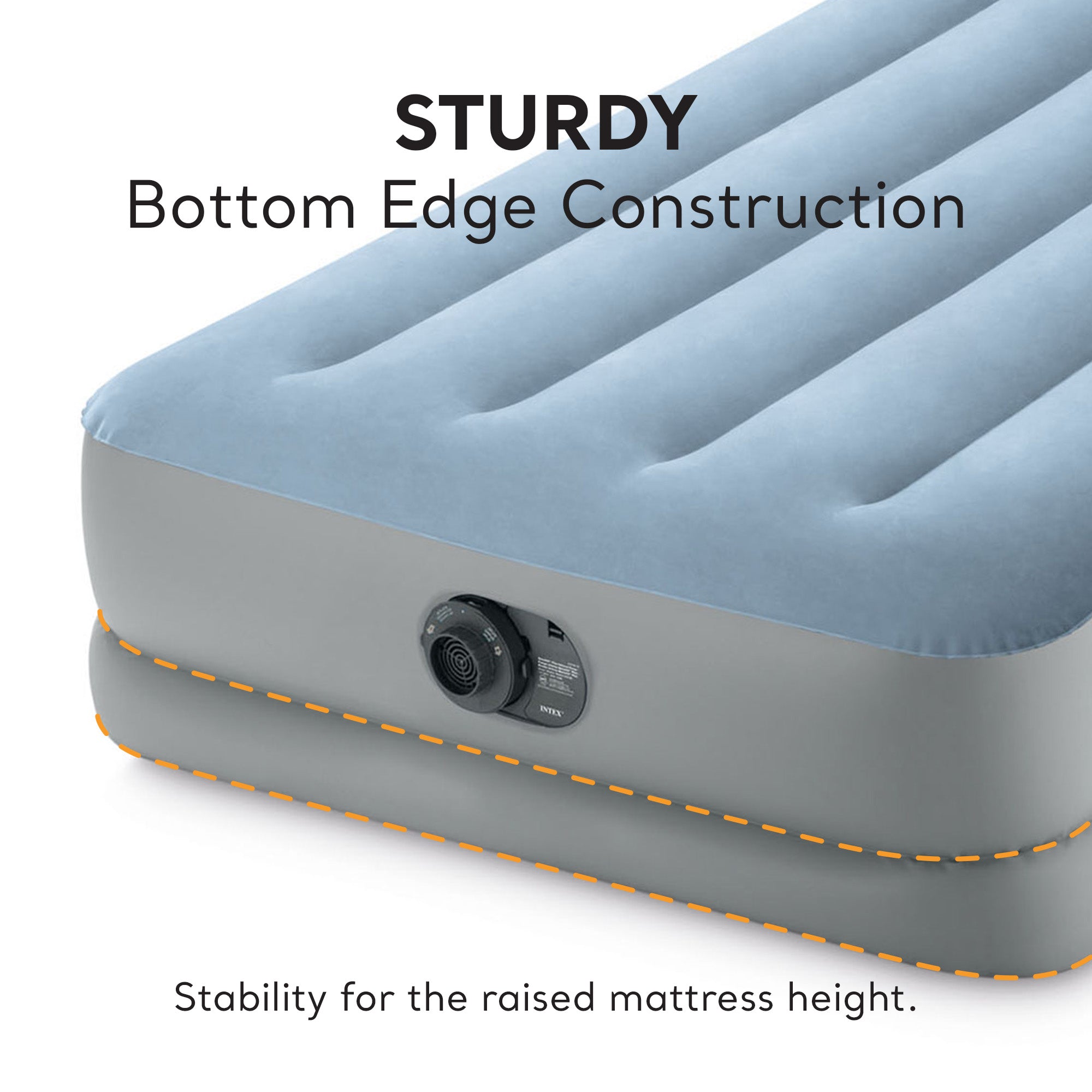 Intex Dura Beam Plus Mid-Rise 14" Twin Air Mattress w/Built-In Pump(Open Box) - VMInnovations