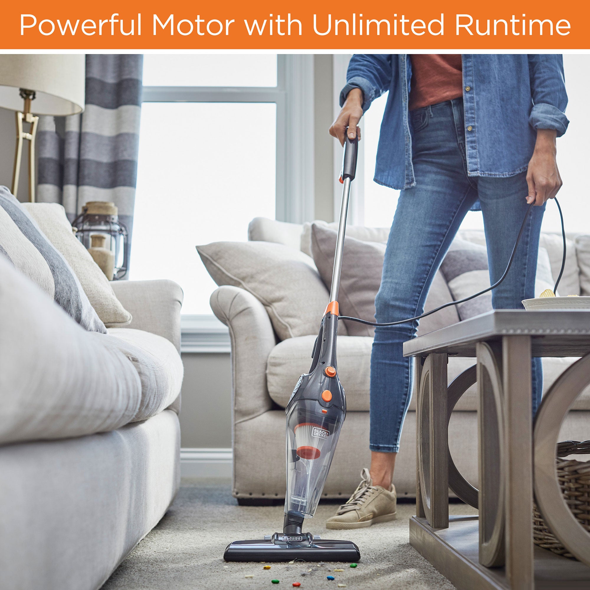 Black and Decker 3 In 1 Convertible Corded Upright Handheld Vacuum Cleaner, Gray