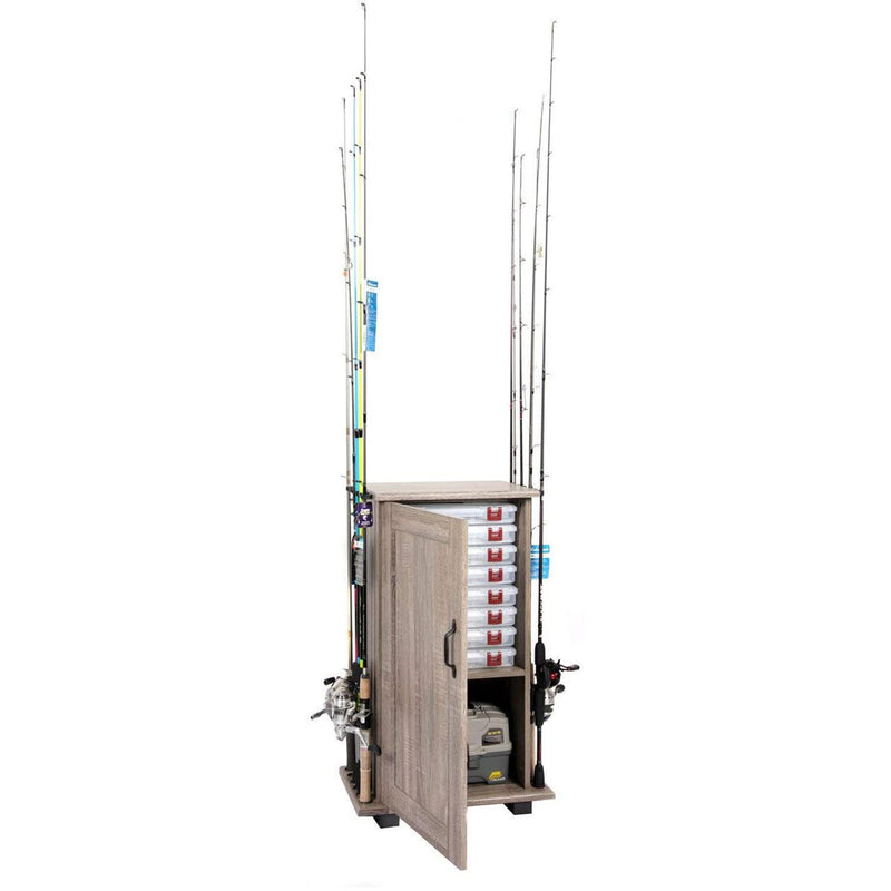 American Furniture Classics Fishing Storage Rod Holder with Cabinet (Open Box)