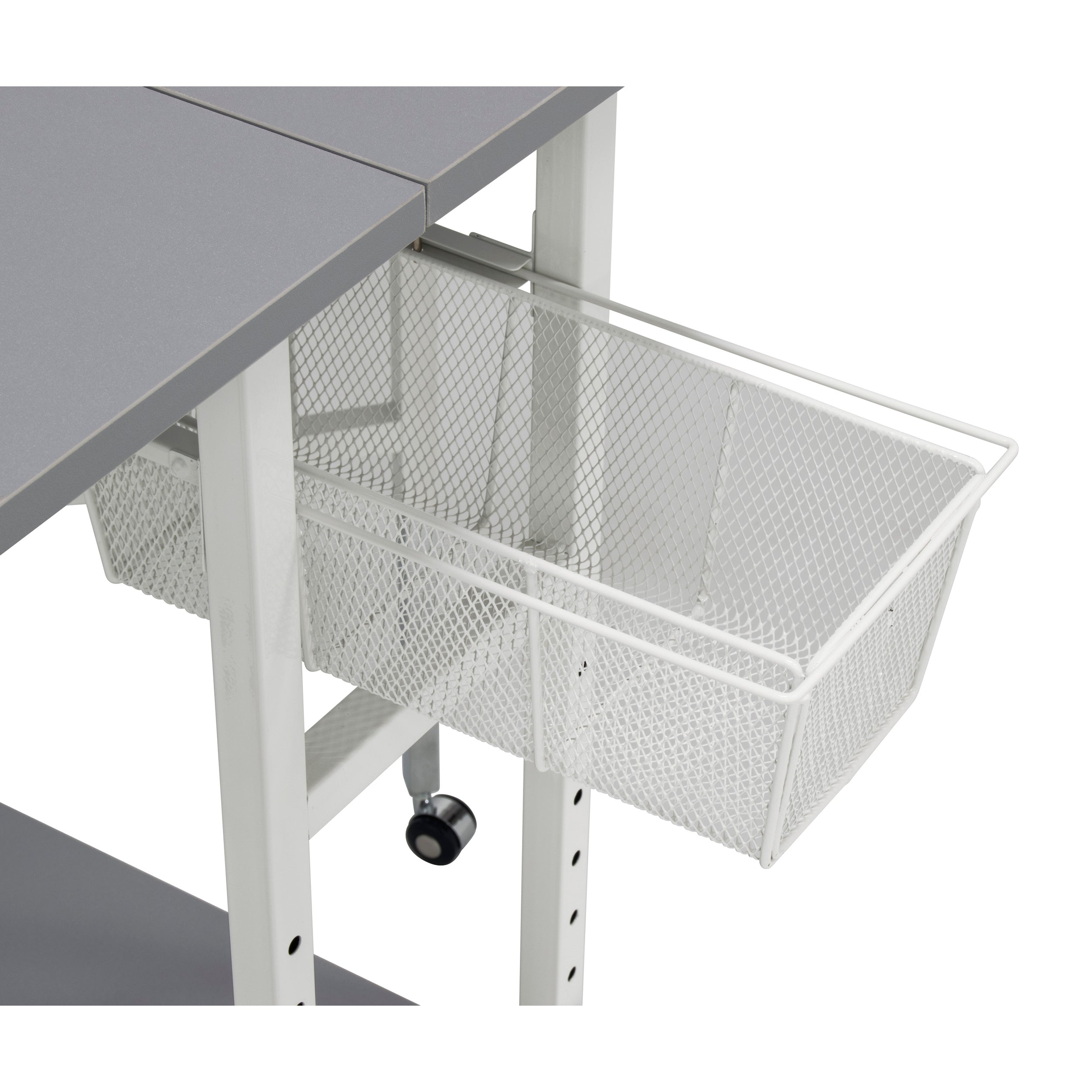 Spree 60" x 36" Adjustable Folding Multipurpose Craft Table with Metal Drawers