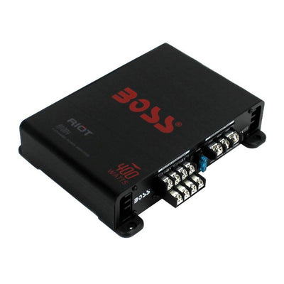 BOSS Audio Riot R1004 400W 4 Channel Car Amplifier MOSFET Amp (4 Pack) - VMInnovations
