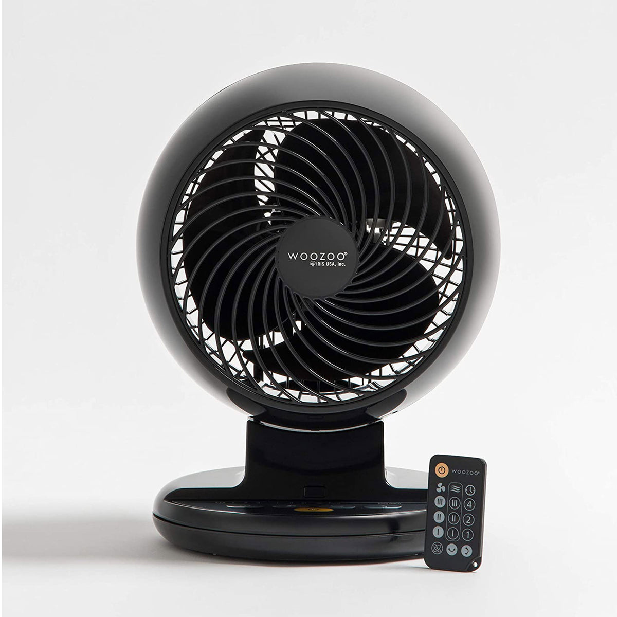 IRIS USA Remote Controlled Desktop Portable Oscillating Fan, Black (Open Box)