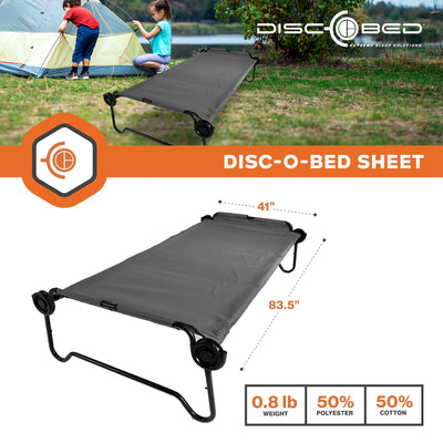 Disc-O-Bed 2XL Cot for Portable Folding Bed Systems & Camping, Grey (Open Box) - VMInnovations