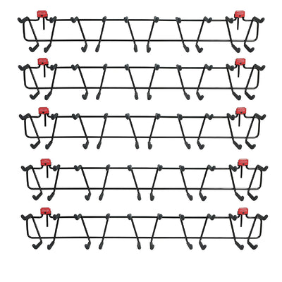 Rubbermaid Shed Storage 50 Pound Capacity 34 Inch Tool and Sports Rack (5 Pack)