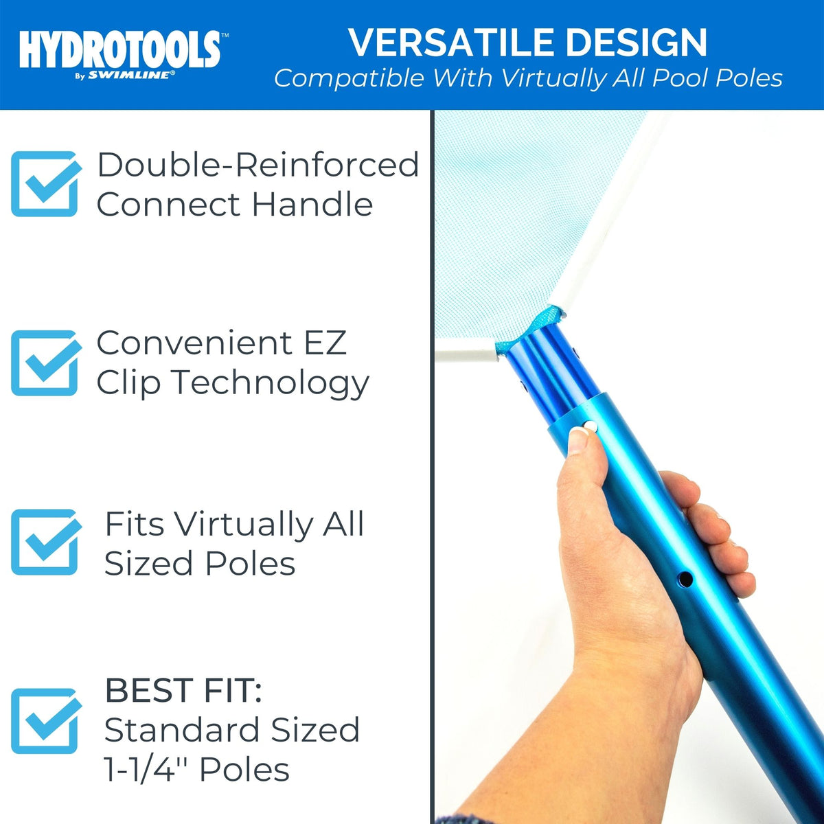 Swimline Hydrotools 8028 Premium Aluminum Standard Pool Leaf Skimmer (Open Box)